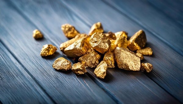 Raw gold nuggets for precious metal recovery